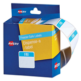 Avery Label Dispenser Friday Freezer Safe 24x24mm 100 Pack